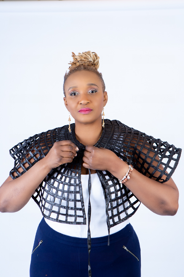 Alex Woven Jet Black African Ankara Print Cape - Image 6