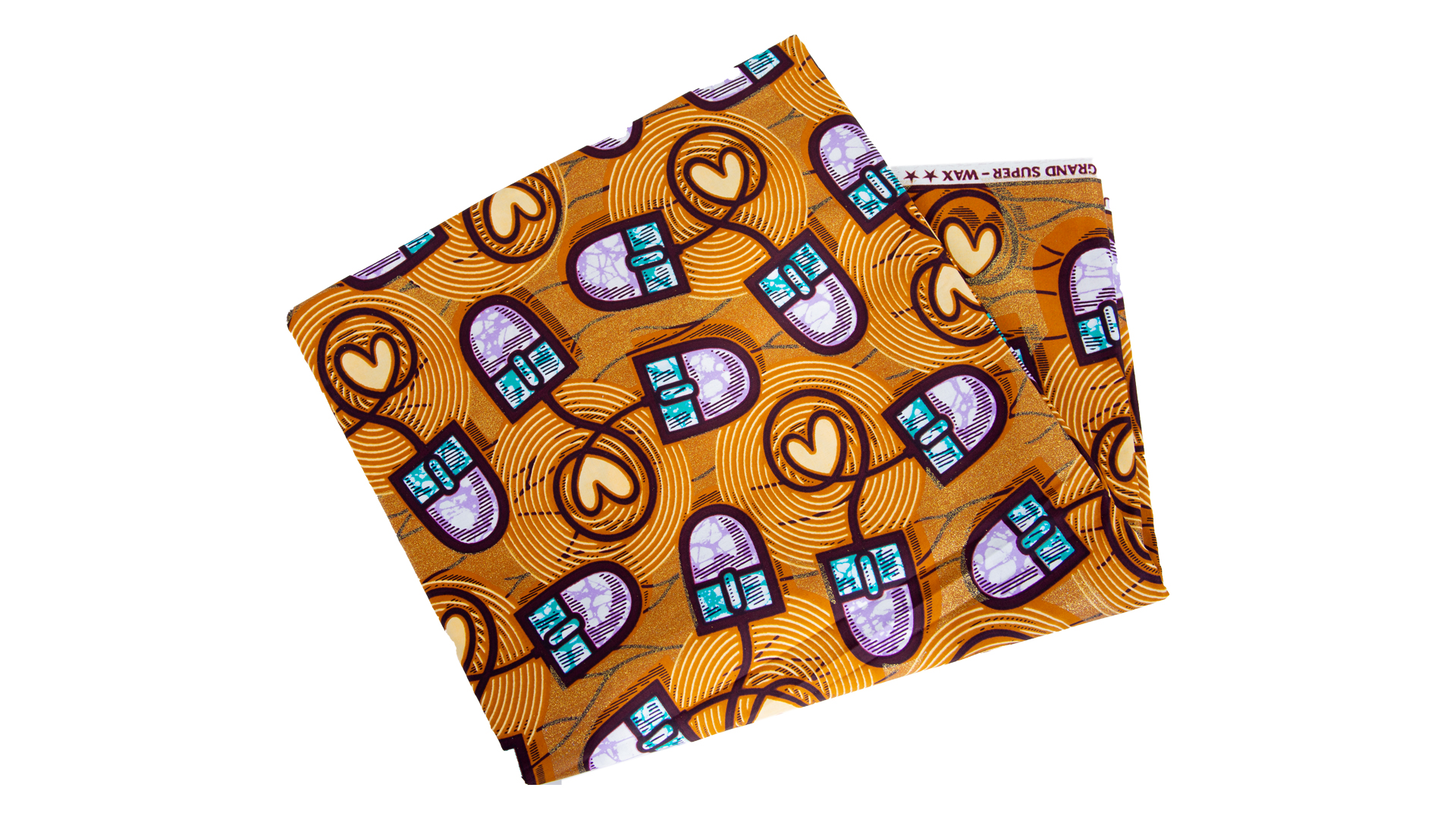 Highest Quality African Ankara Gold Glitter Super Fabric - Image 2