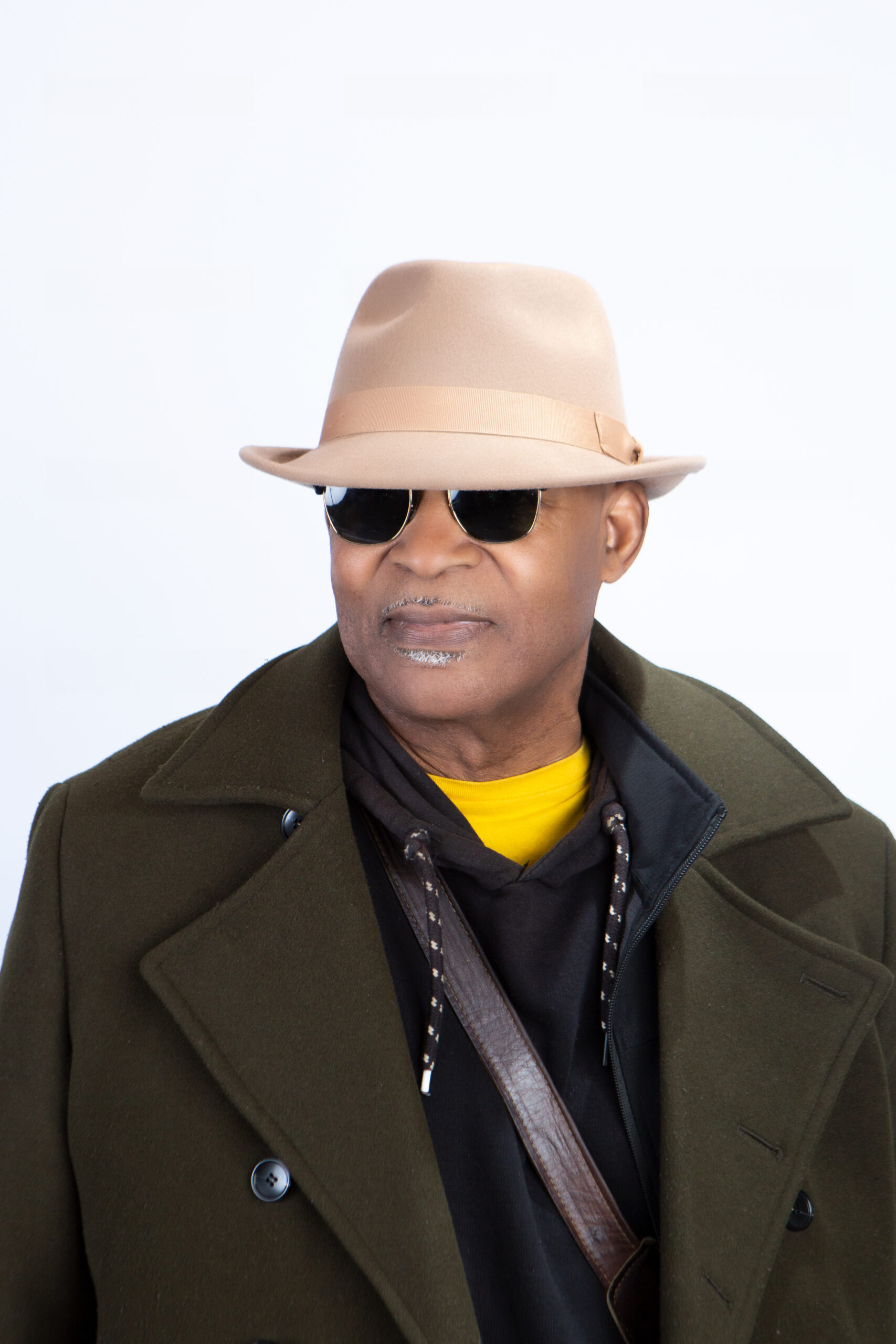 Men's Fedora Hat in Basic Beige with Ribbon