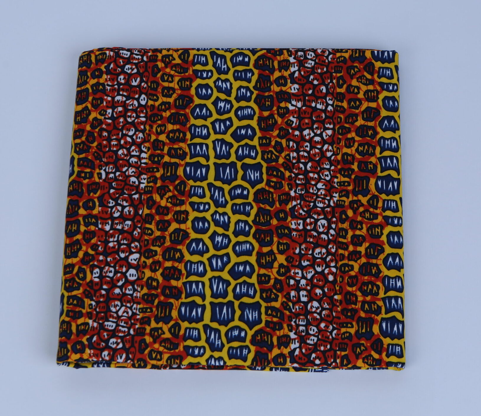 Africa Red, blue & Yellow Ankara Pattern 6-yard Fabric