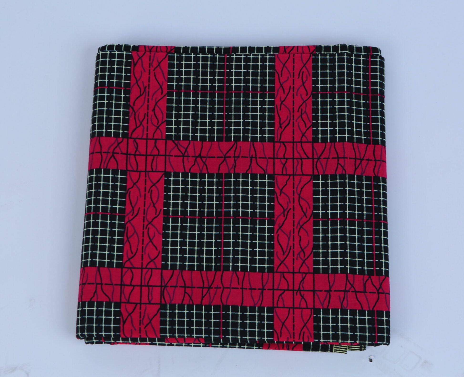 Africa Pink Square Ankara Pattern 6-yard Fabric