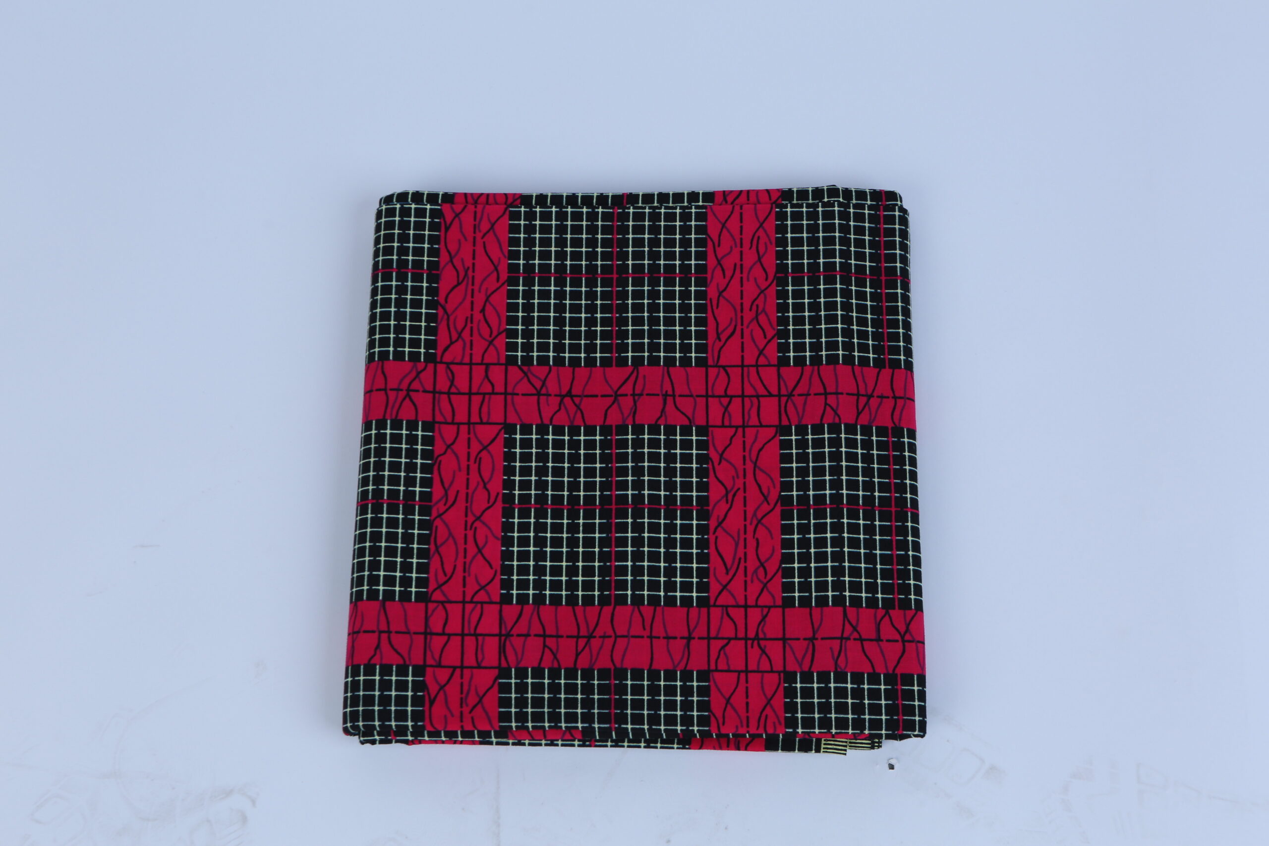 Africa Pink Square Ankara Pattern 6-yard Fabric - Image 5