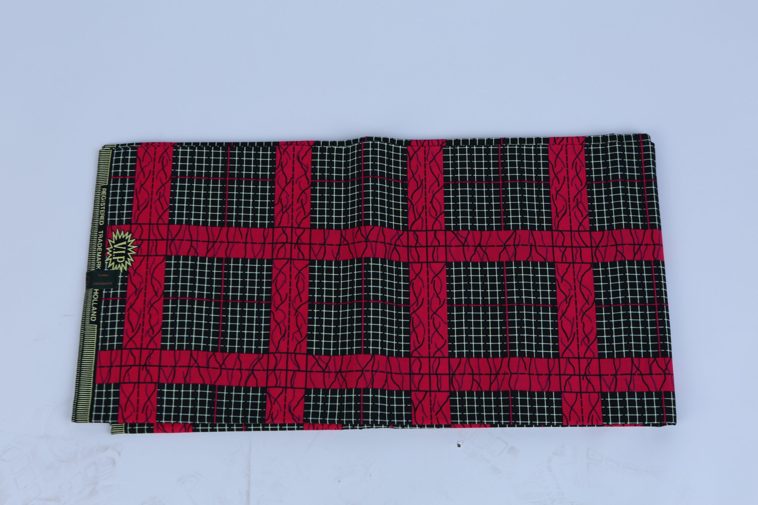 Africa Pink Square Ankara Pattern 6-yard Fabric - Image 3