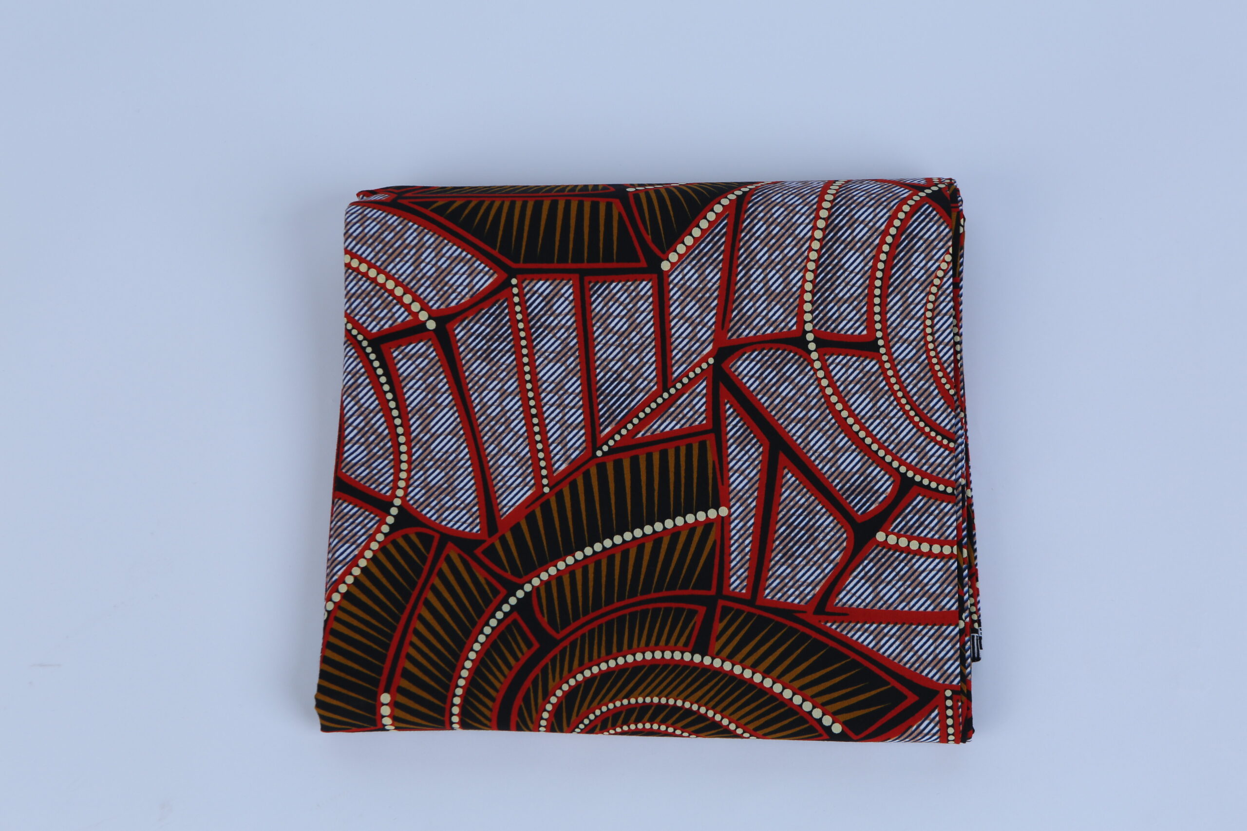 African Beautiful Ankara Spiral Pattern 6-yard Fabric