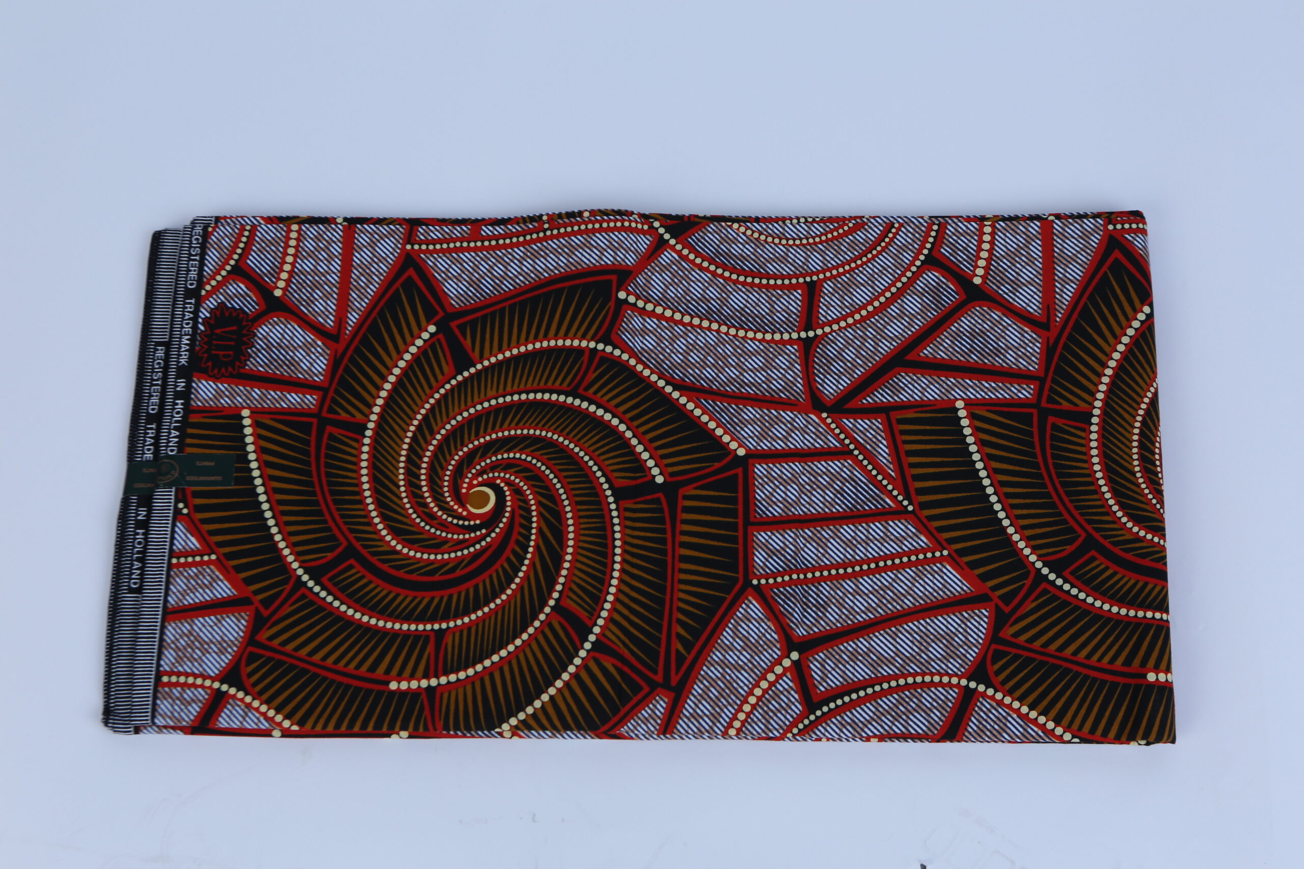 African Beautiful Ankara Spiral Pattern 6-yard Fabric - Image 4