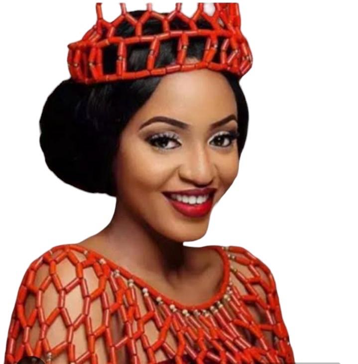 Neo Nigerian Beads Set with Beaded cape and Crown