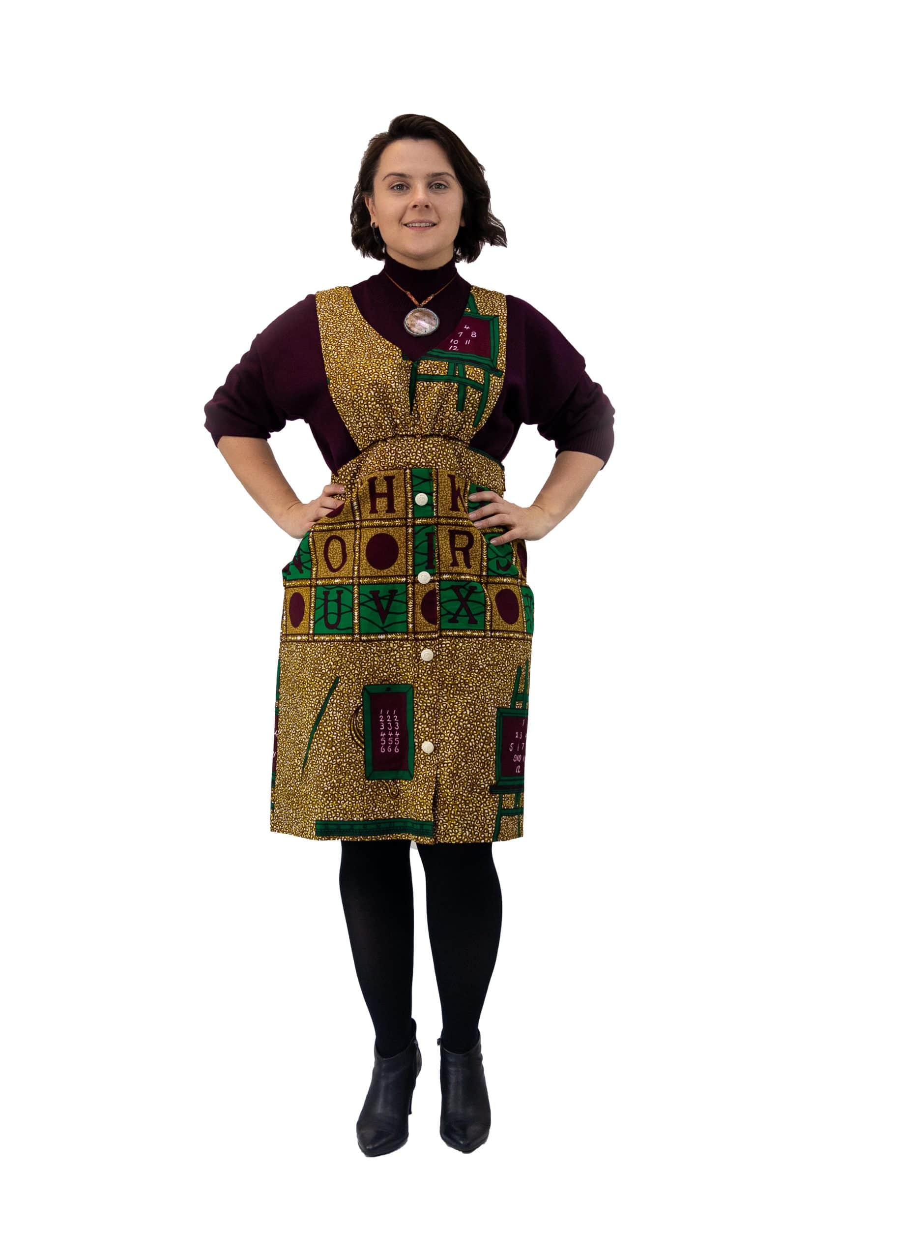 Lorisa African Kente Print Pinafore Dress