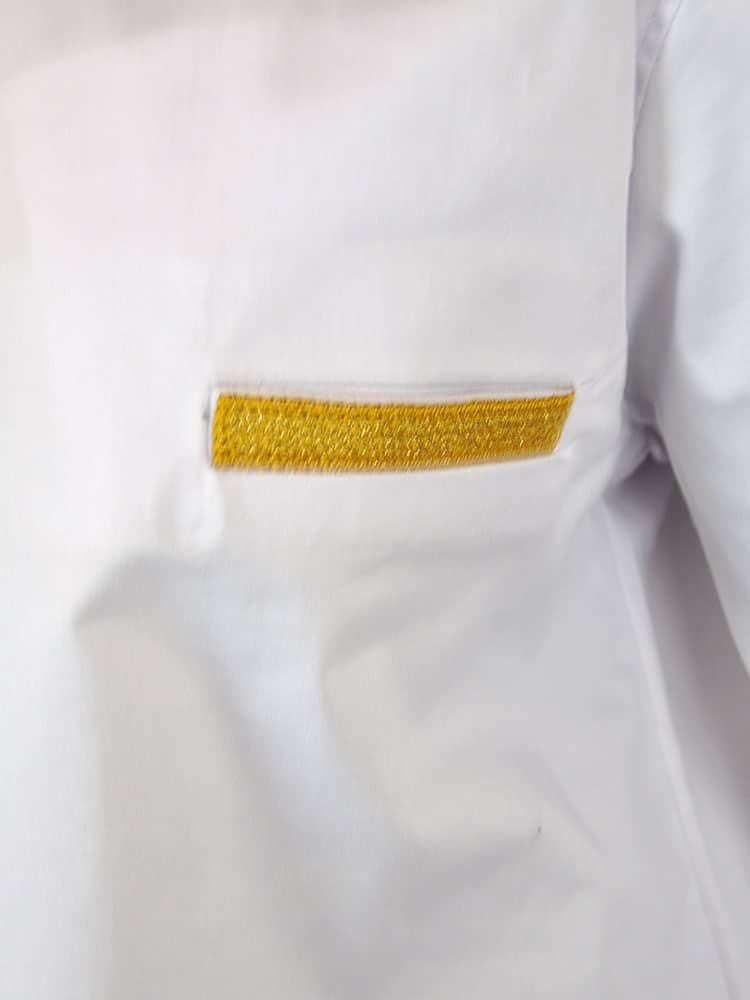 Cljo White & African Embroidery Occasion Shirt - Image 6
