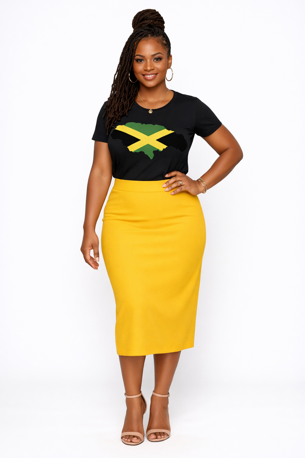 Vibrant Jamaica Colours Country Flag Unisex Top - Image 2