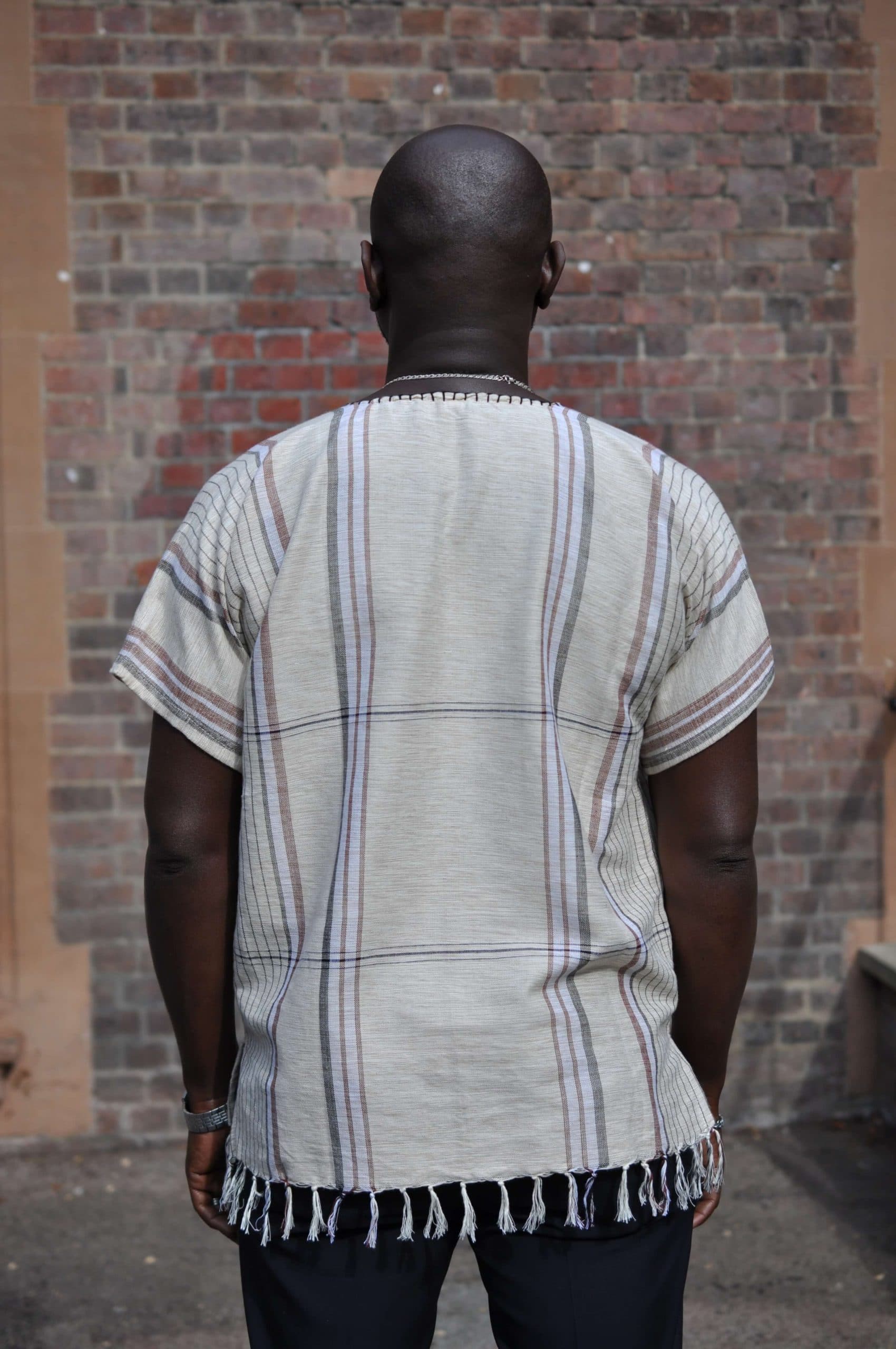 Kenyan African Rhino Tassel Hem Boho Shirt - Image 2