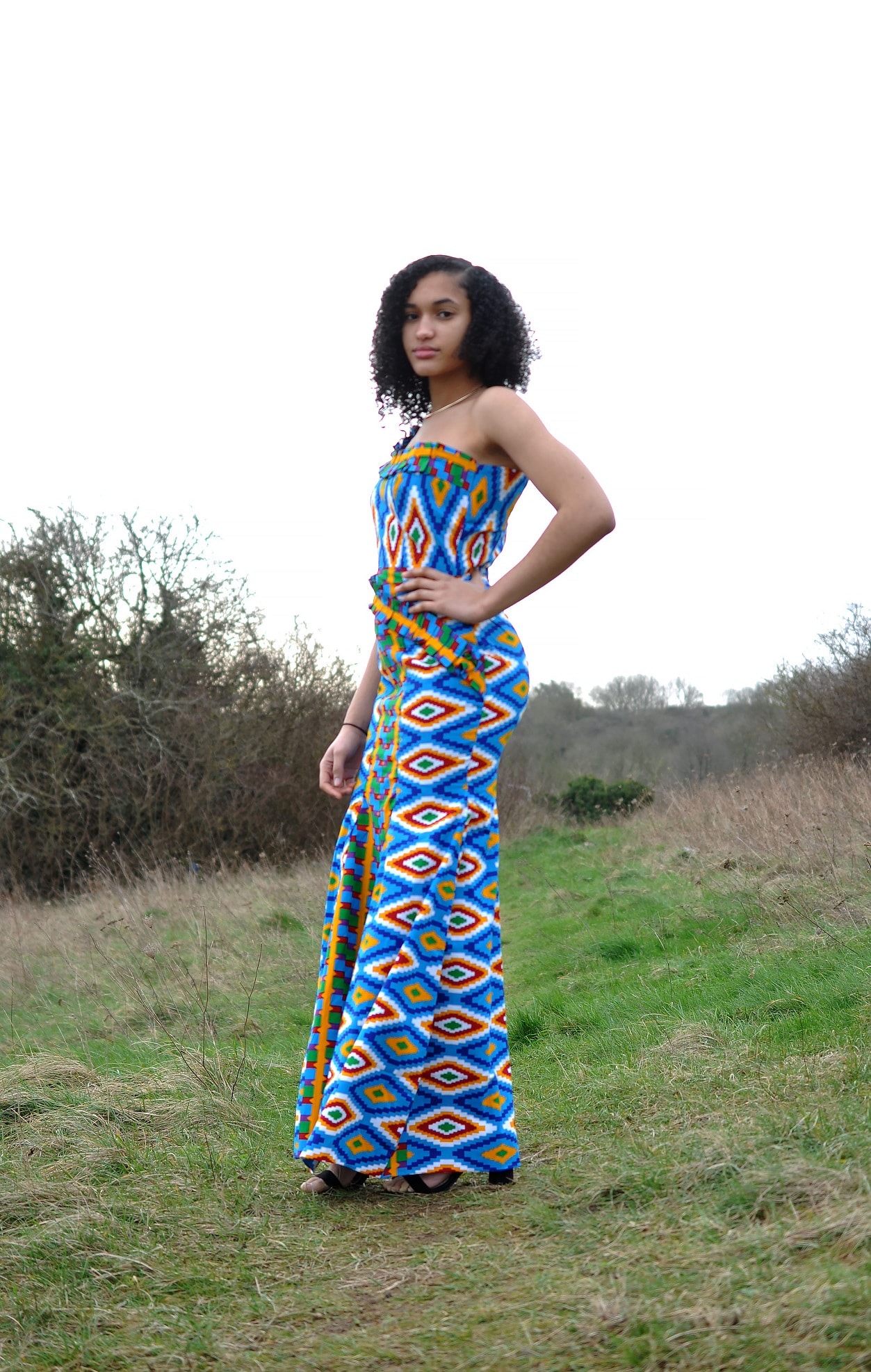 African Kente Adowah Occasion Dress - Image 3