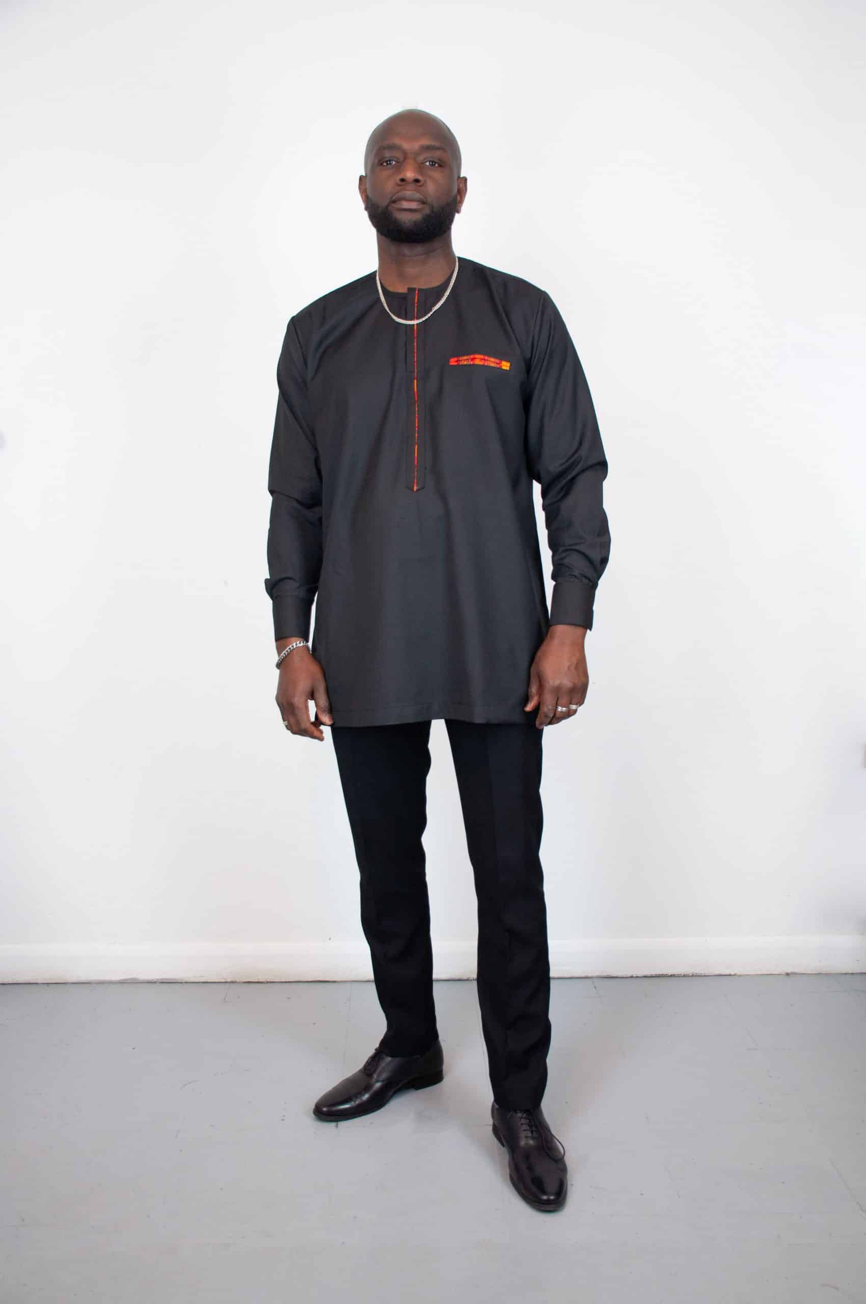 Bwire Black Traditional Suit