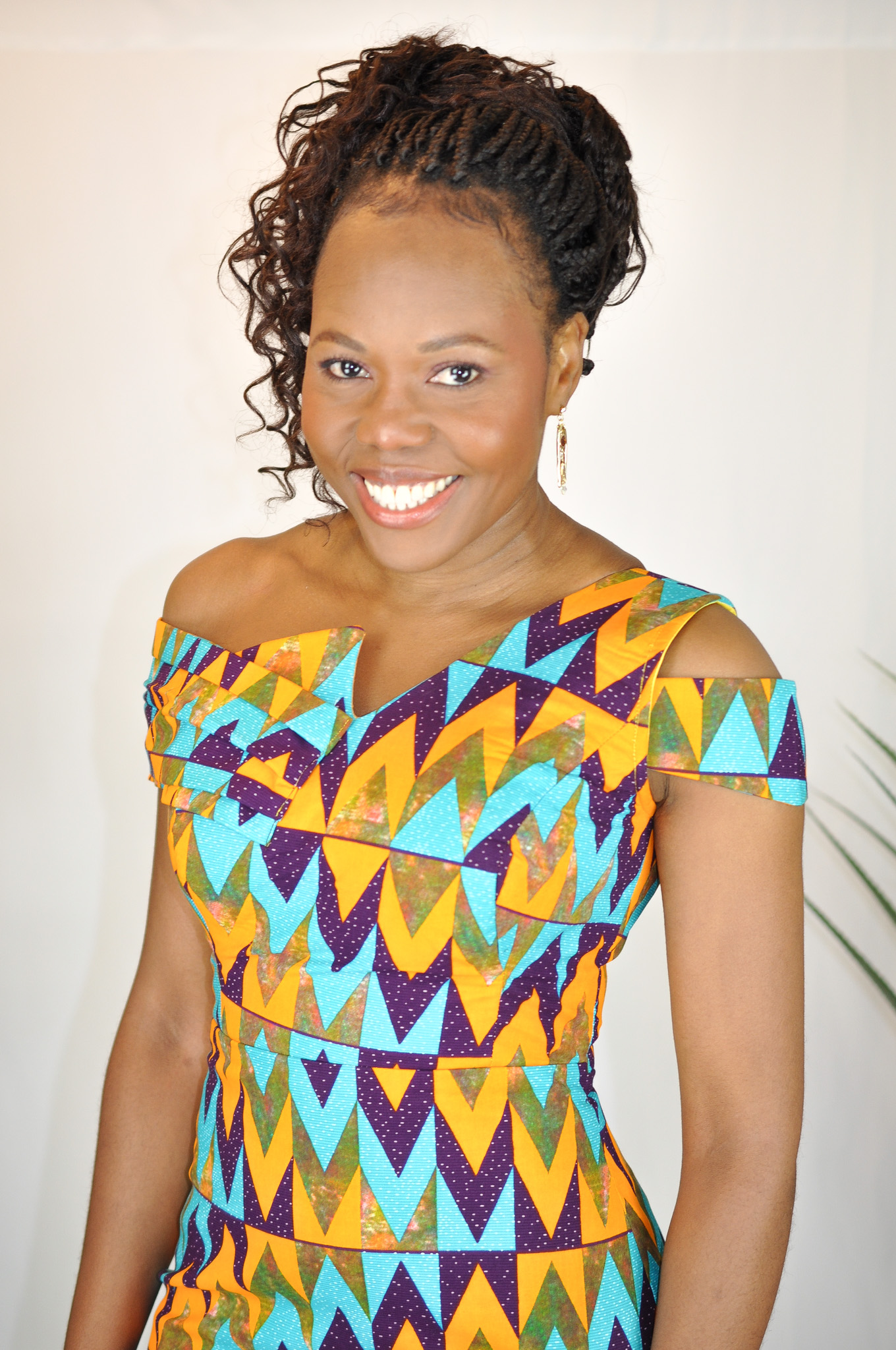 Winta Ankara Silhouette Dress with Trail