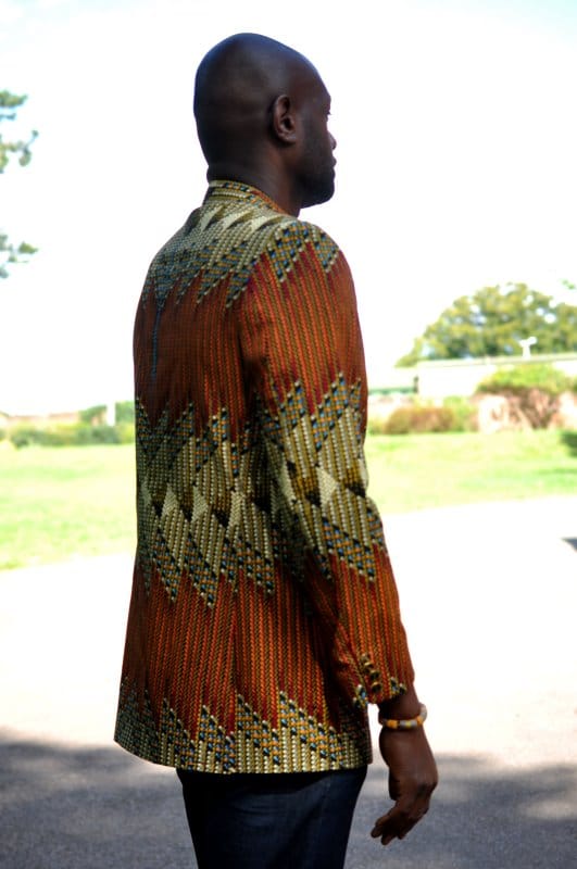 African Print Men's Ankara Blazer - Image 2