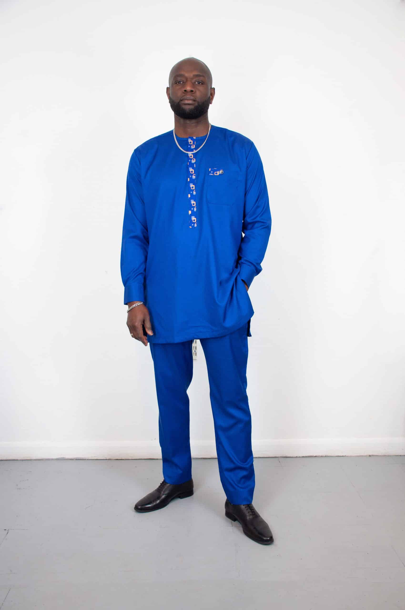 Bahari Blue Traditional Suit