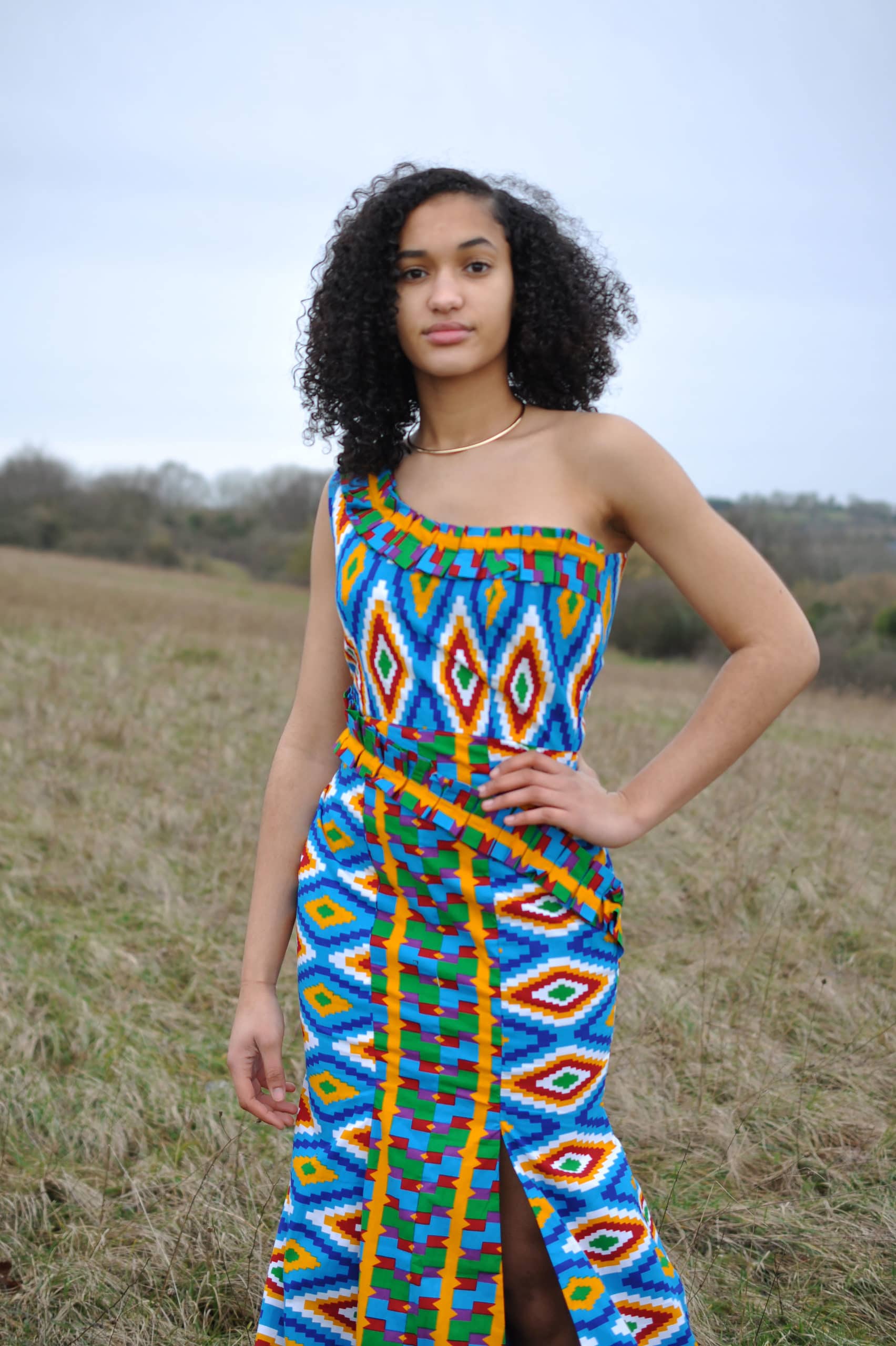 African Kente Adowah Occasion Dress - Image 8