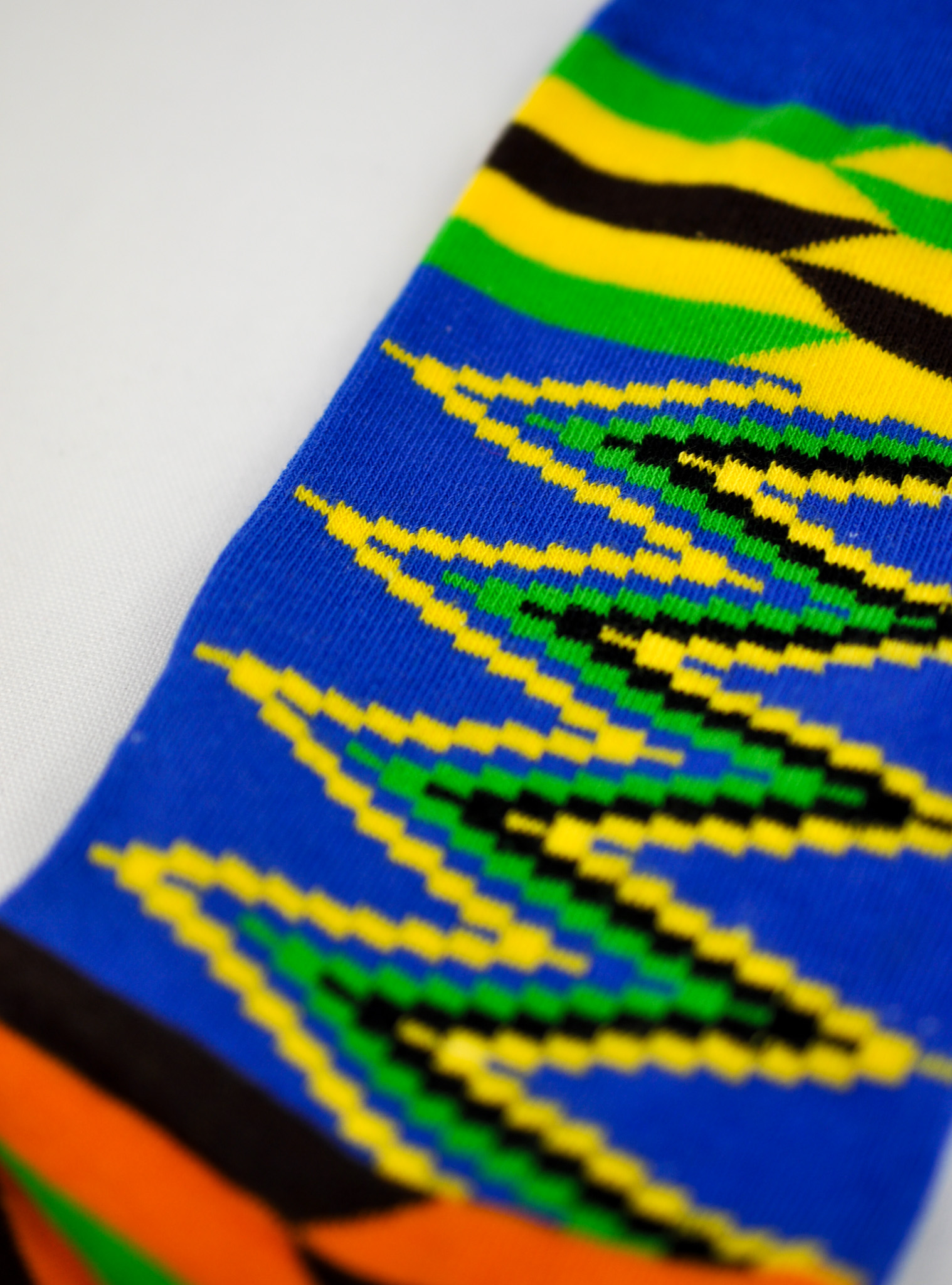 Tyrone vibrant Blue and Purple African Print Socks - Image 2