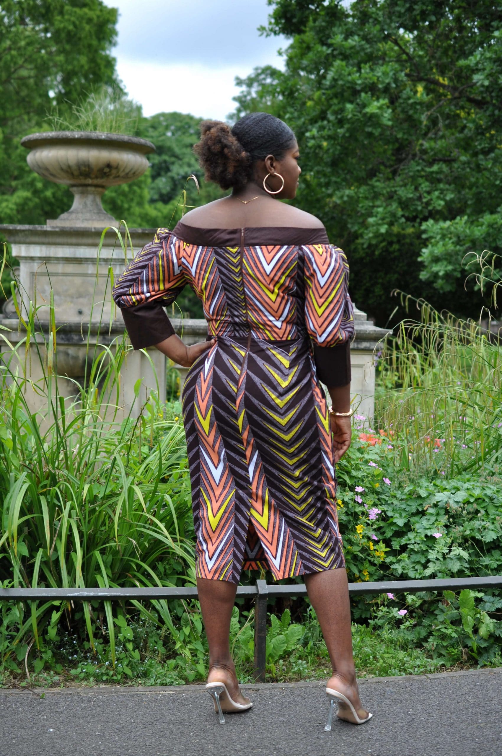 Hadiza African Print Midi Dress - Image 2