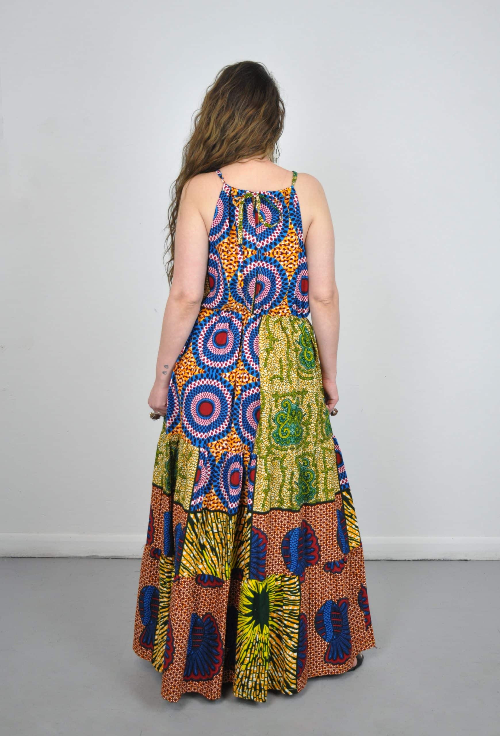 Winda Ankara Patchwork Maxi Dress - Image 4