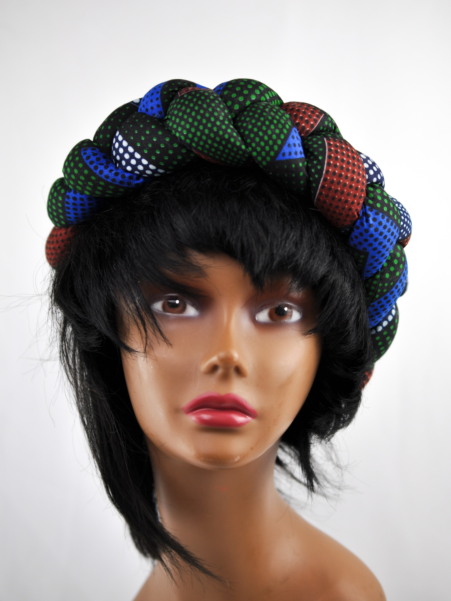 Stunning Braided African Ankara Print Headbands - Image 2