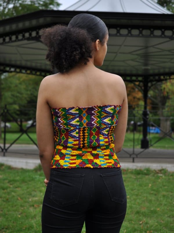 African Print Bandeau Tube Top - Image 2