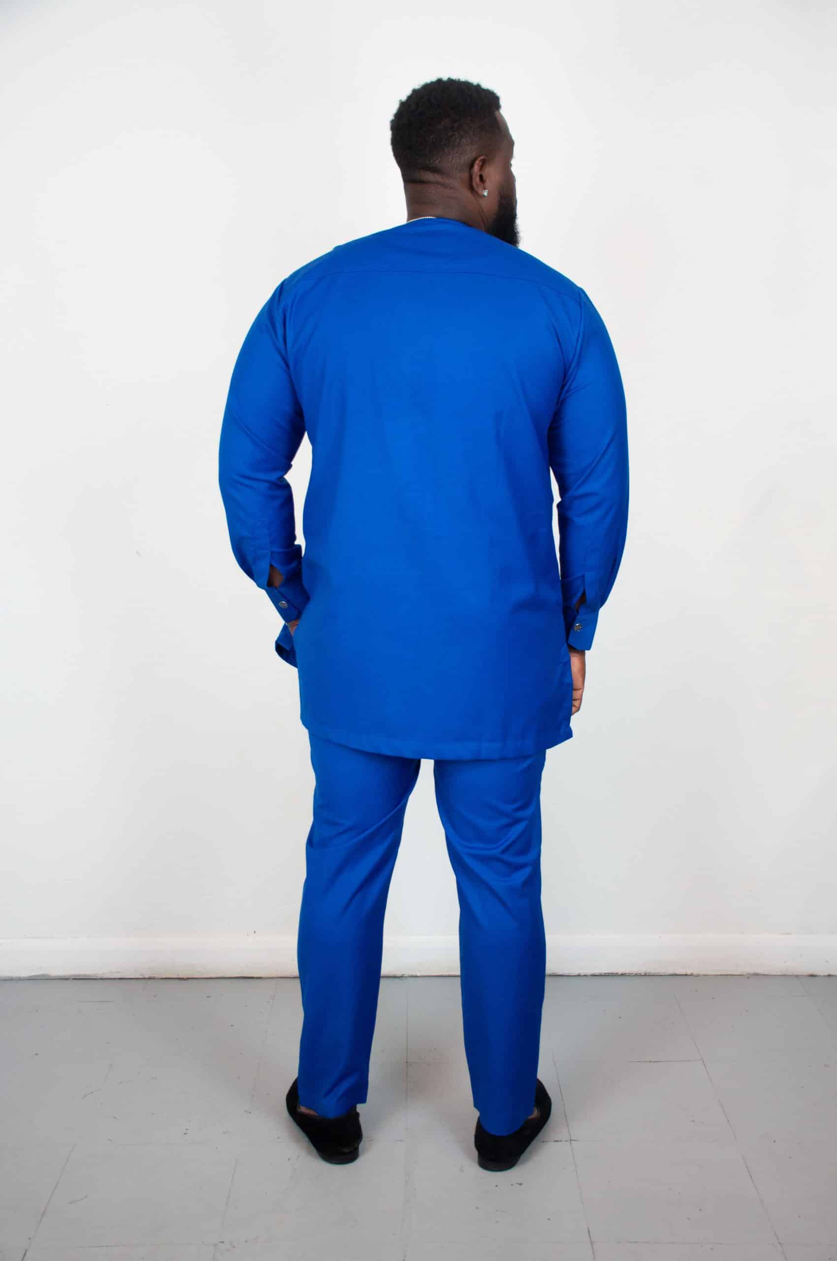 Mvula Blue Traditional Suit - Image 3