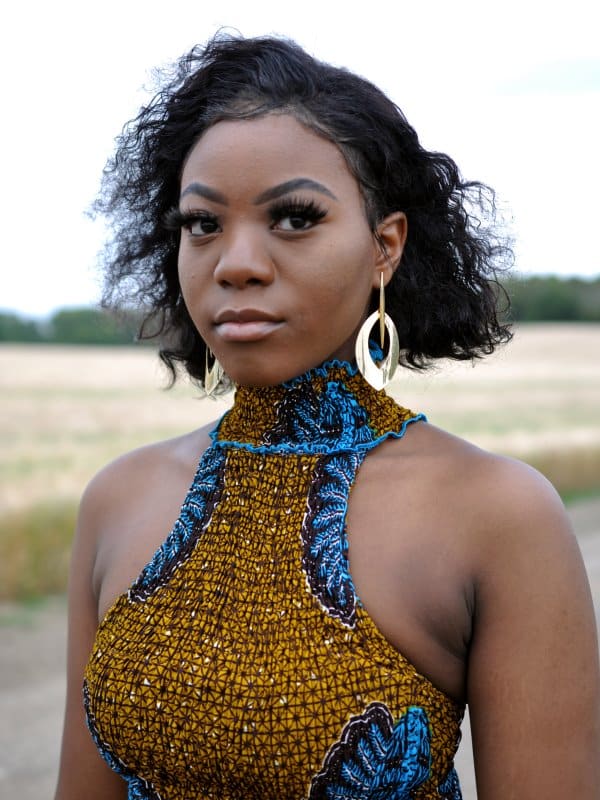 African Print Halter Bodycon Midi Dress - Image 4