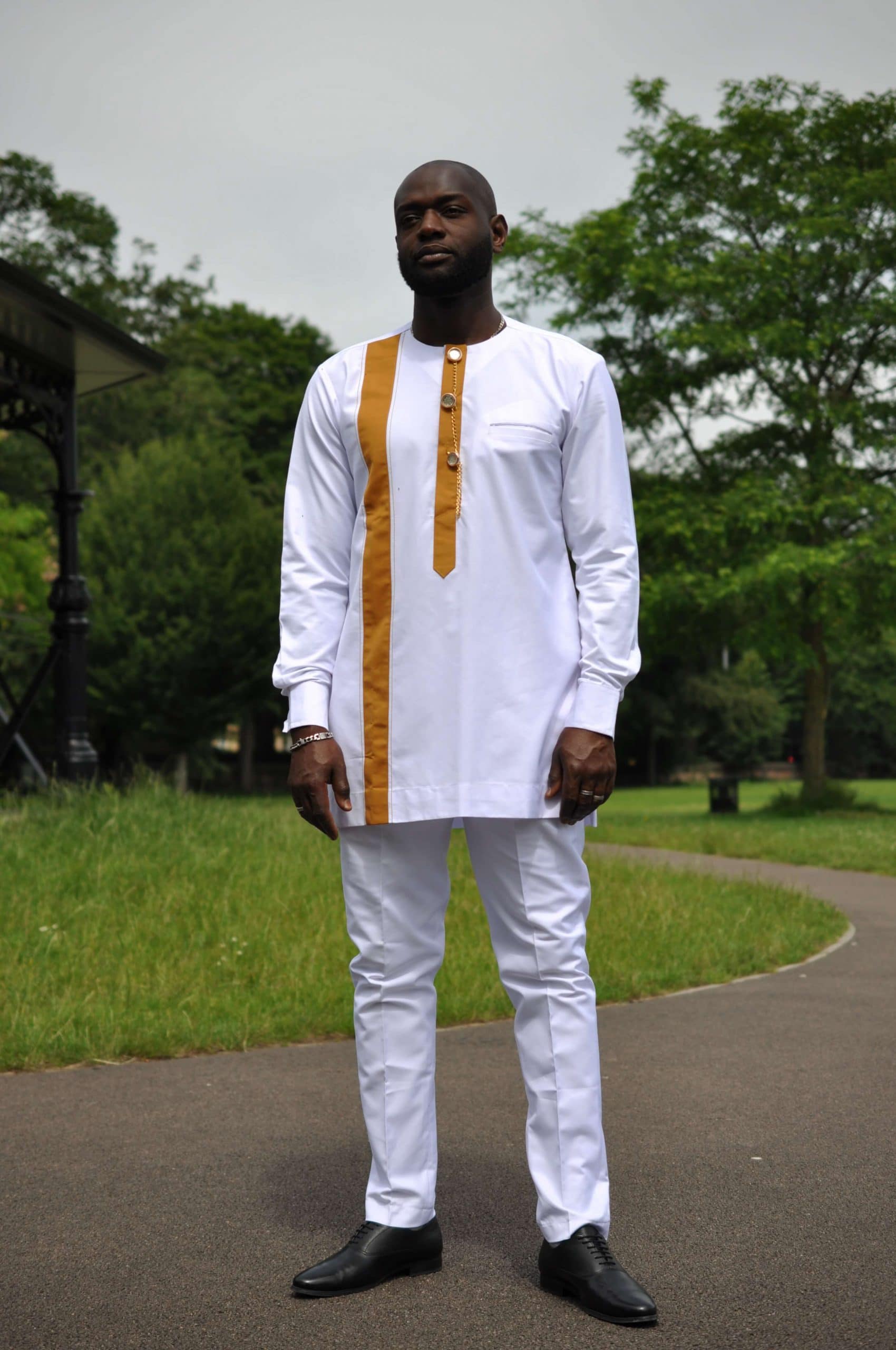 Hakim White African Men's Suit
