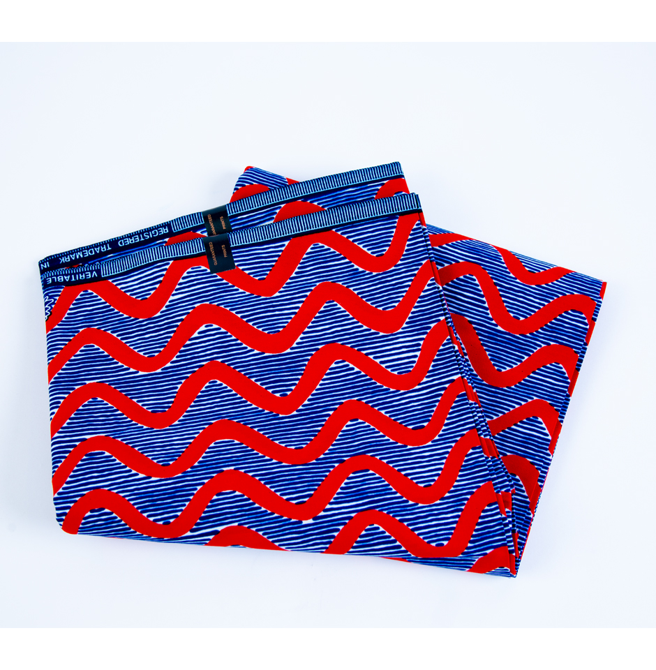 Authentic African Ankara Vibrant Zig Zag Fabric - Image 3