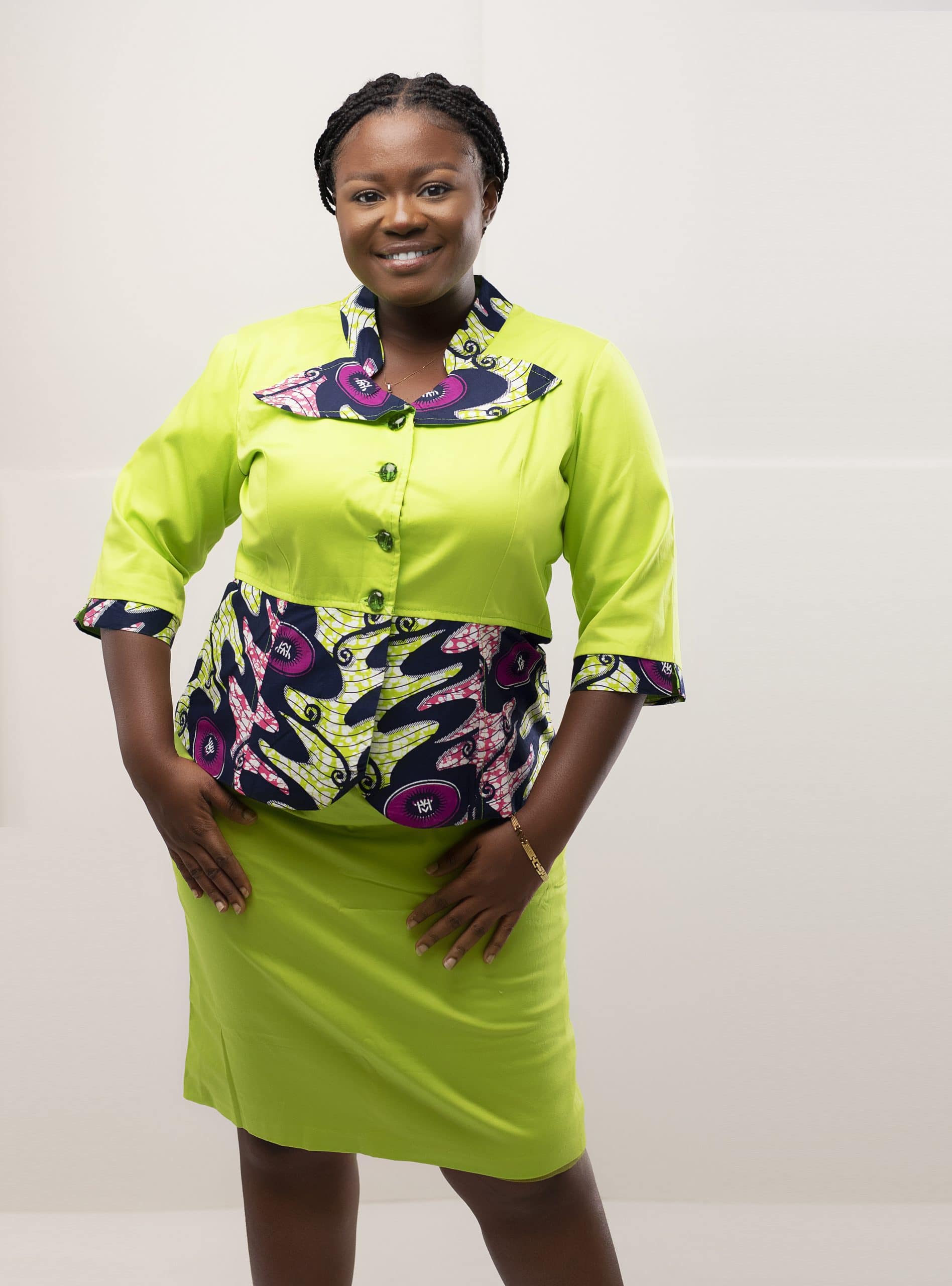 Afua Lime Two-Piece Skirt Set - Image 3