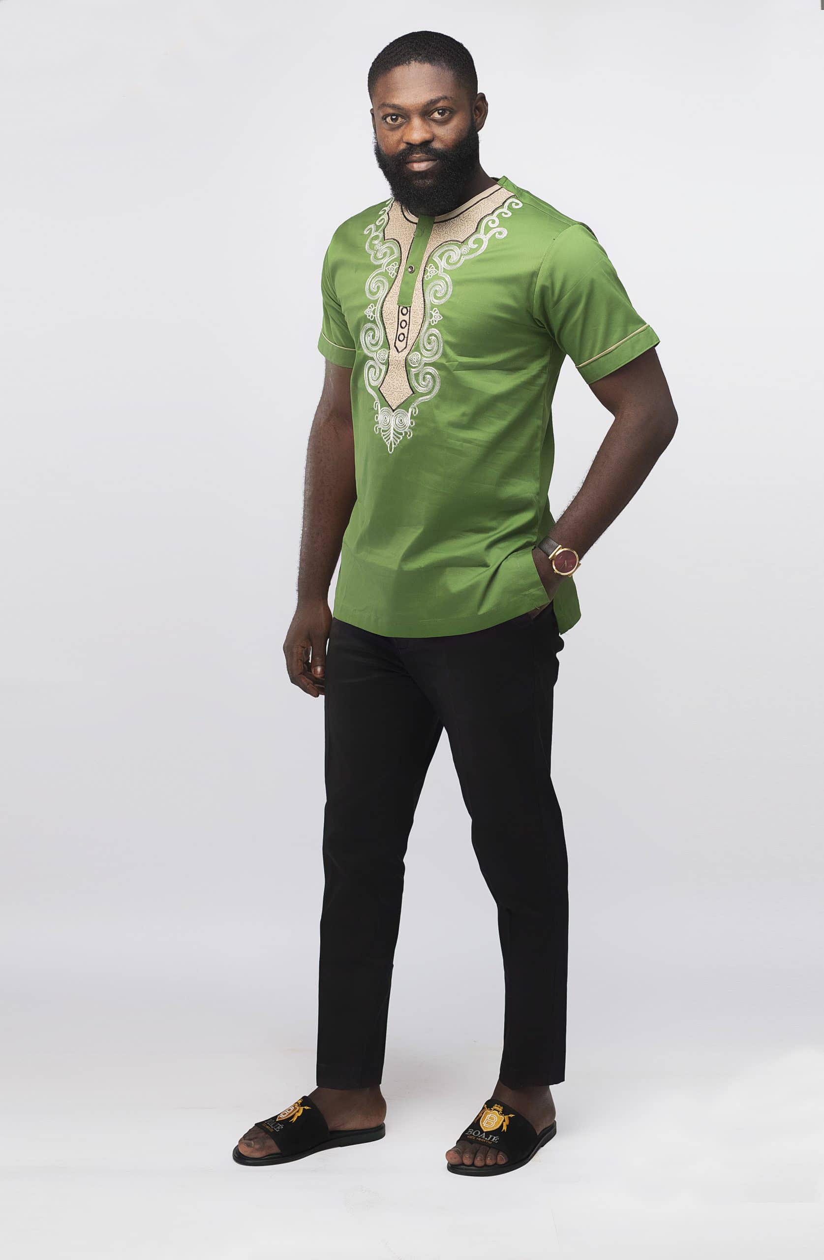 Makalo Slim Fit Embroidered African Shirt - Image 2