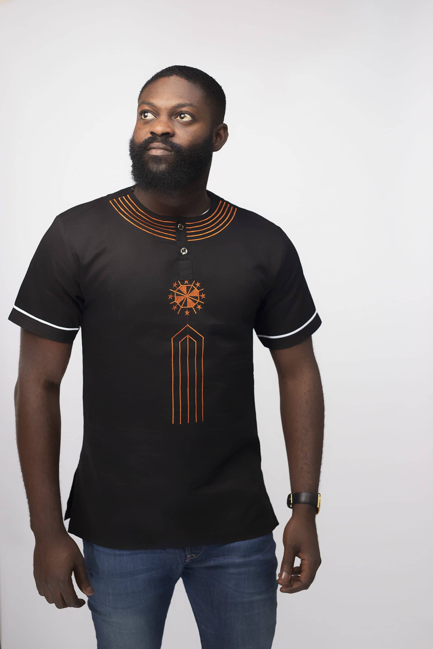 Mahbubi Slim Fit Embroidered African Shirt