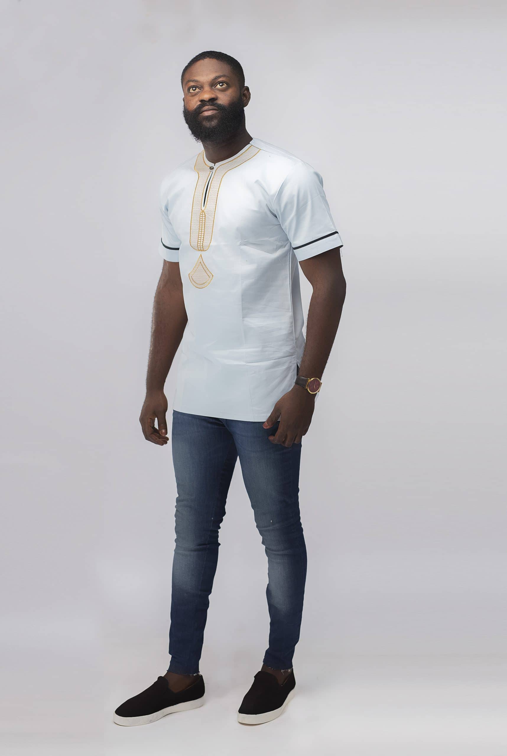 Mamello Slim Fit Embroidered African Shirt - Image 2