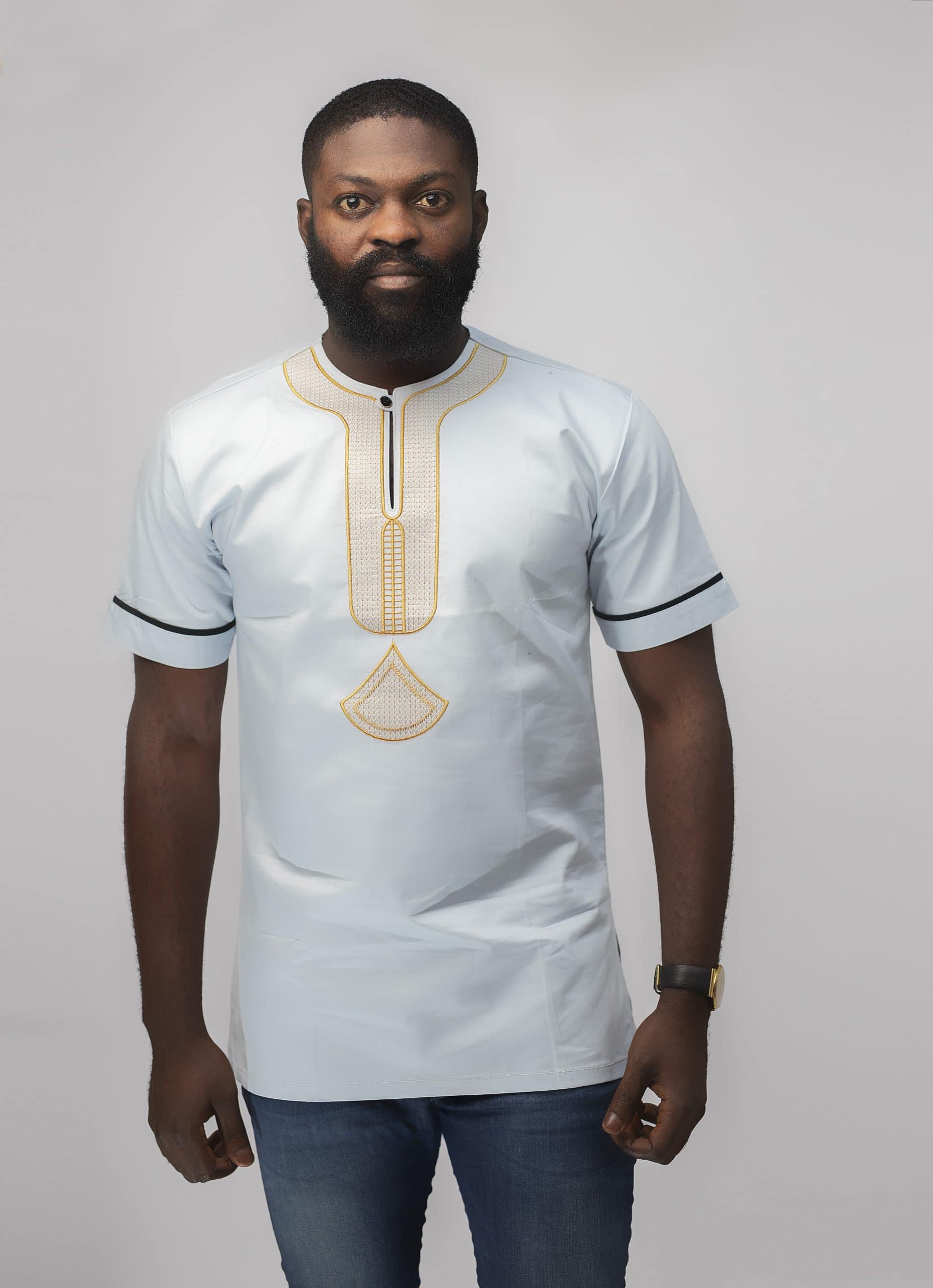 Mamello Slim Fit Embroidered African Shirt