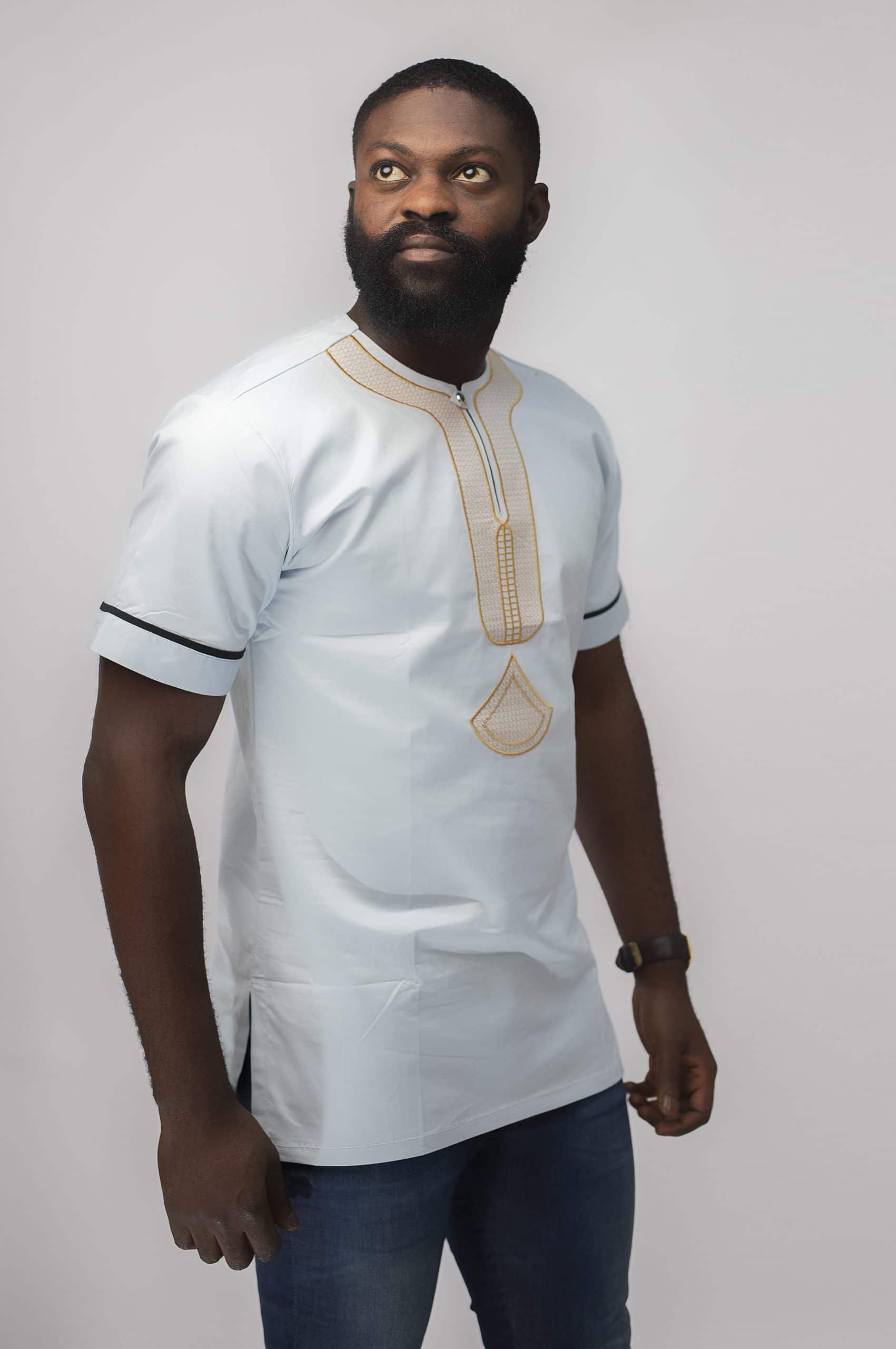 Mamello Slim Fit Embroidered African Shirt - Image 3