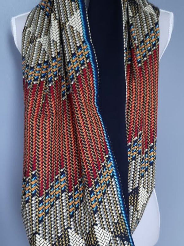 Urbi Ankara African Print Versatile Infinity Unisex Neck Scarf - Image 3