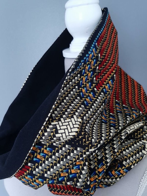 Urbi Ankara African Print Versatile Infinity Unisex Neck Scarf - Image 4