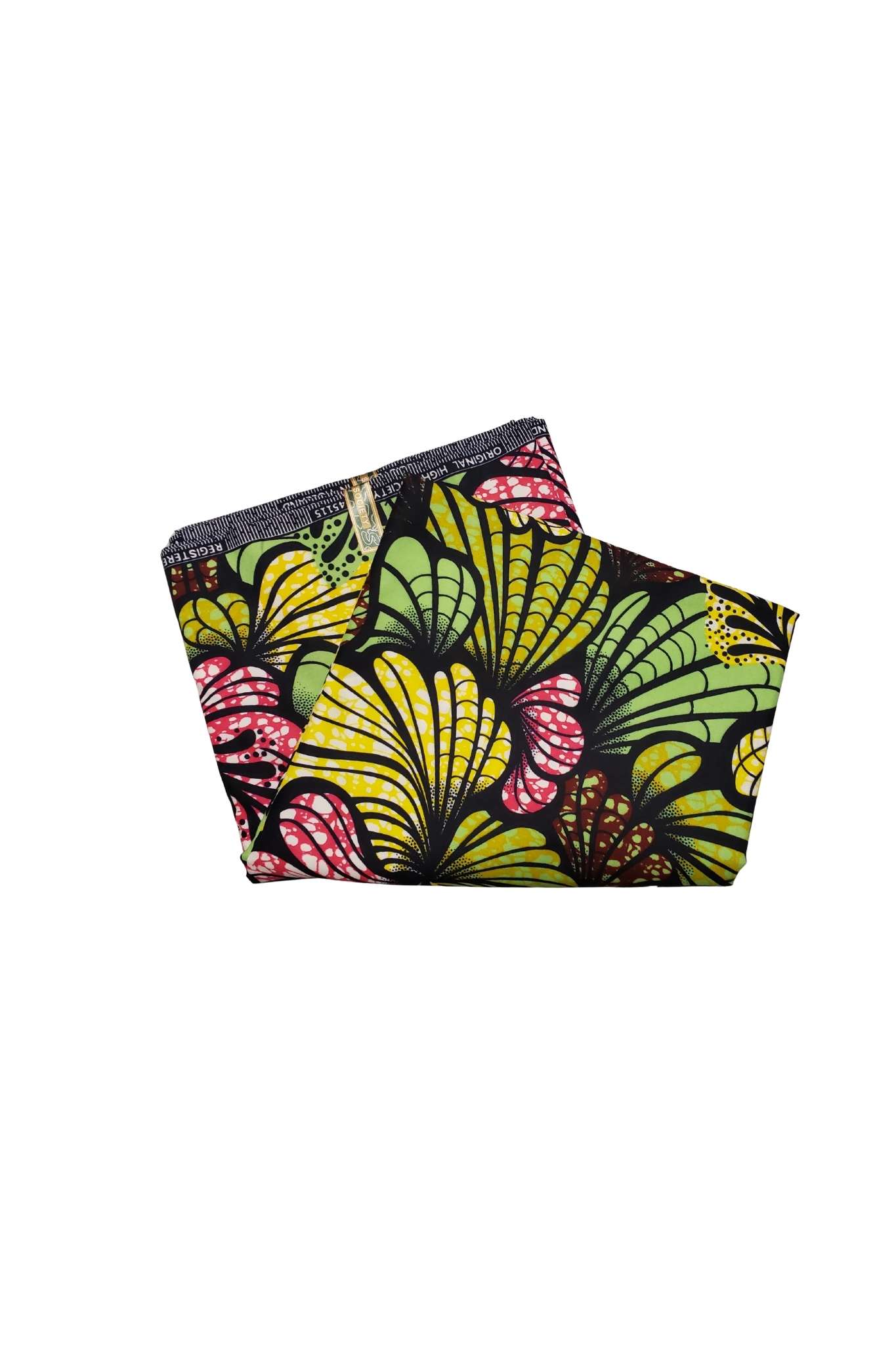 African Print Fabric- Leaf Pattern Ankara Wax Cloth - Image 4