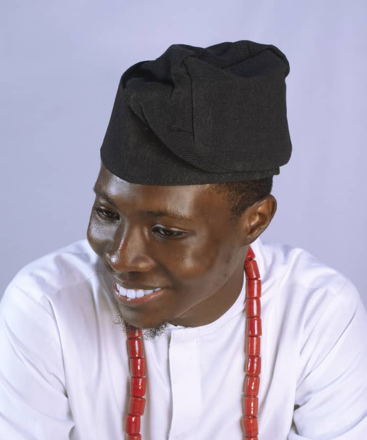 Authentic Traditional Yoruba Asooke Hat for Men