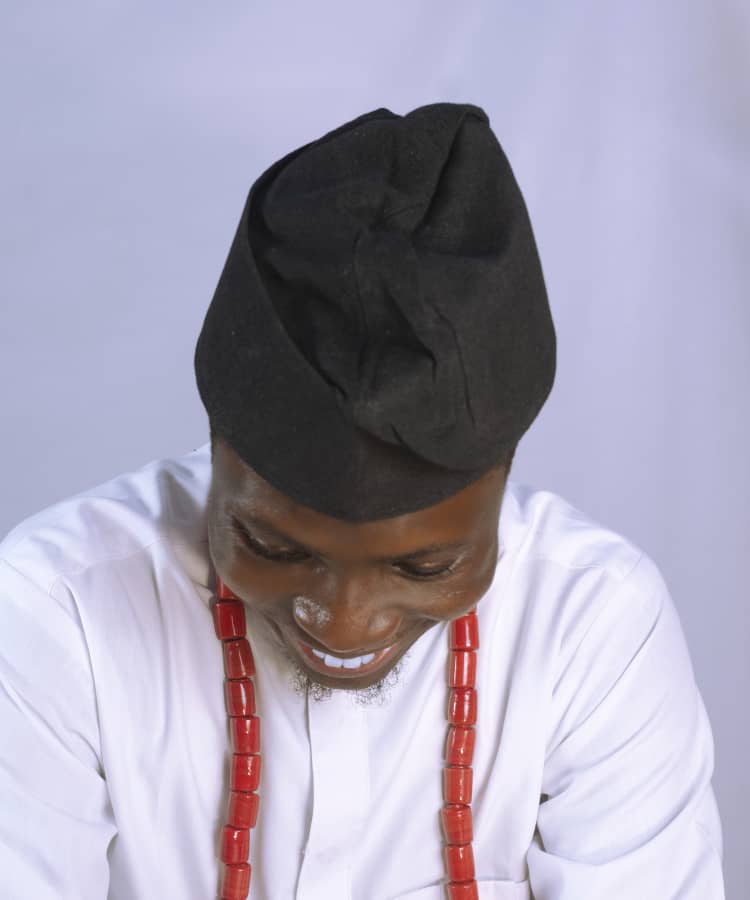 Authentic Traditional Yoruba Asooke Hat for Men - Image 2
