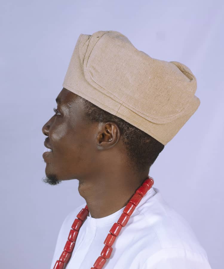 Authentic Traditional Yoruba Asooke Hat for Men - Image 3