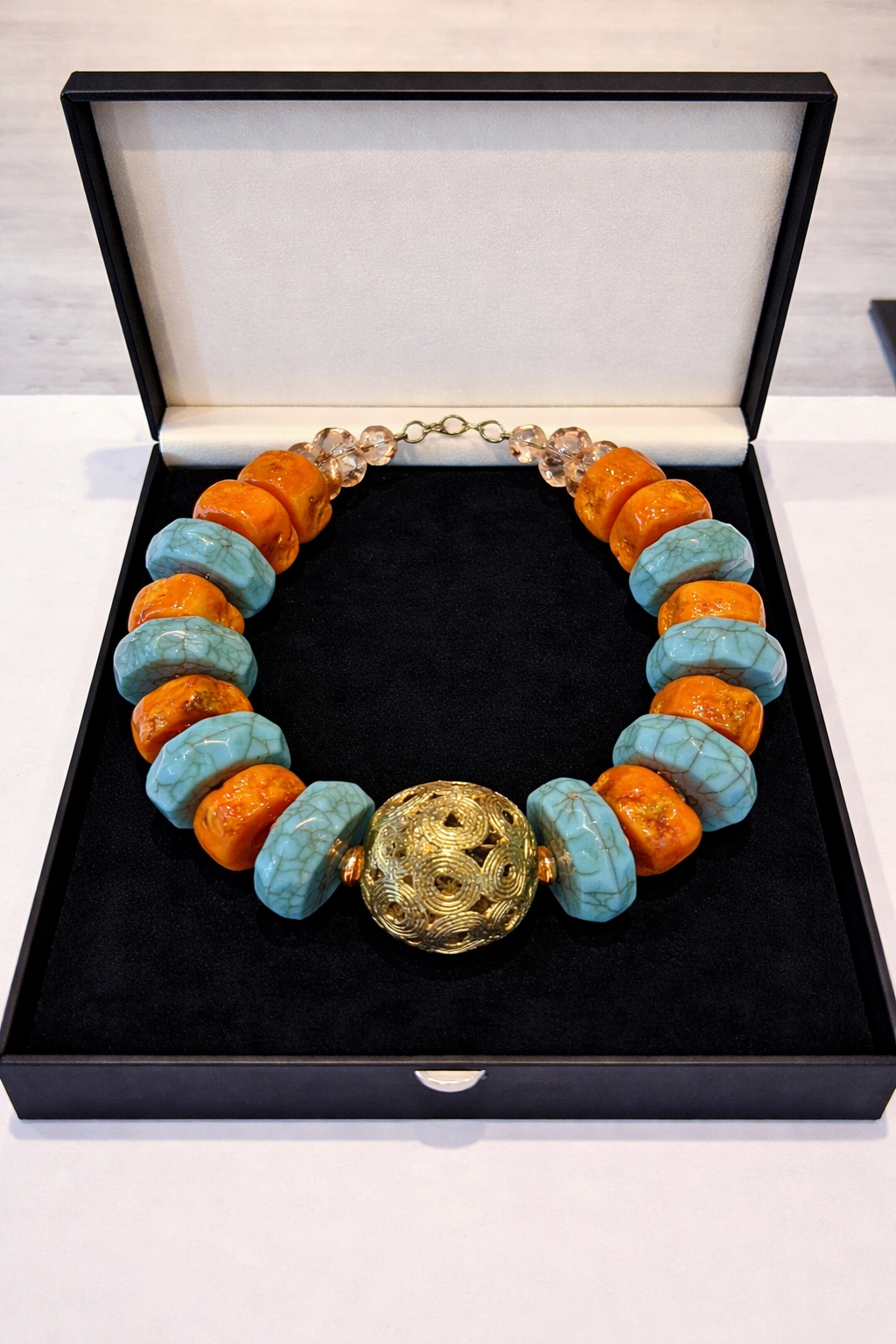 Handcrafted Beaded Necklace - Image 3