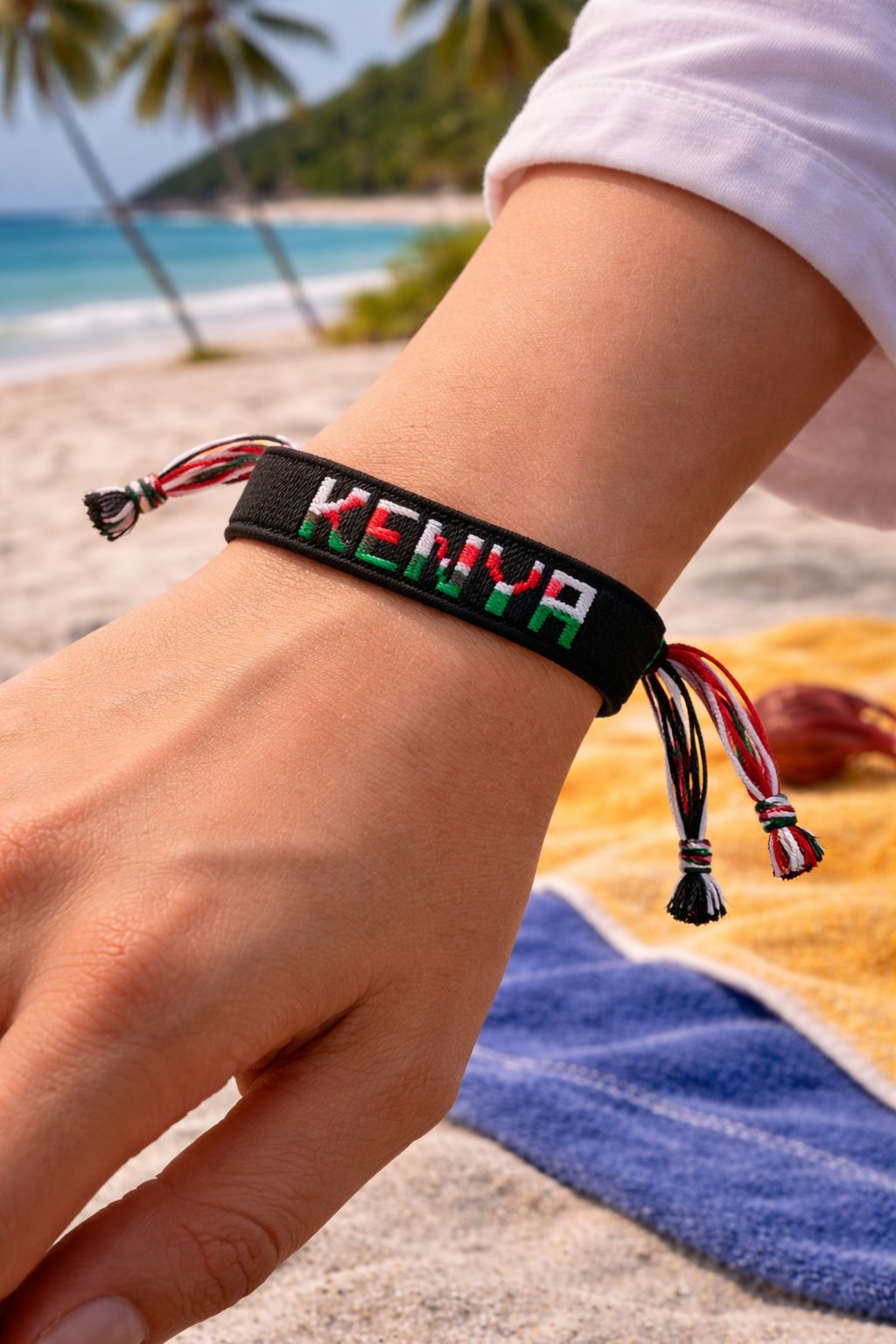 Country Name Flag Woven Bracelet - Image 2