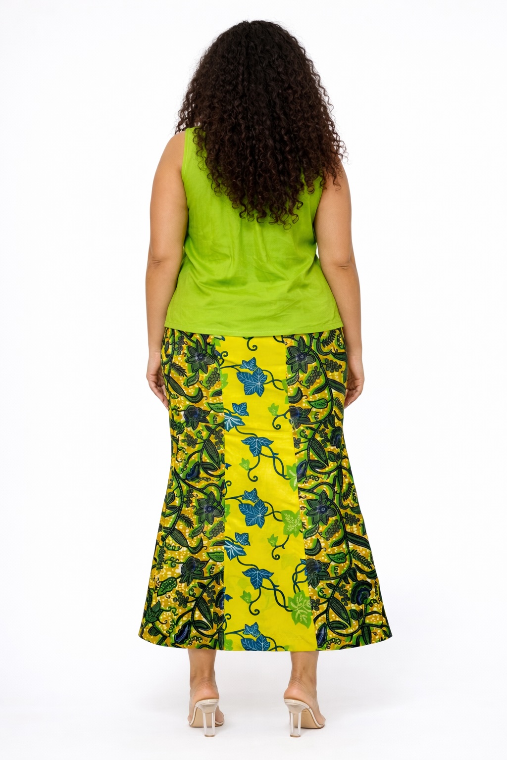 African Print Maxi Skirt Set - Image 3