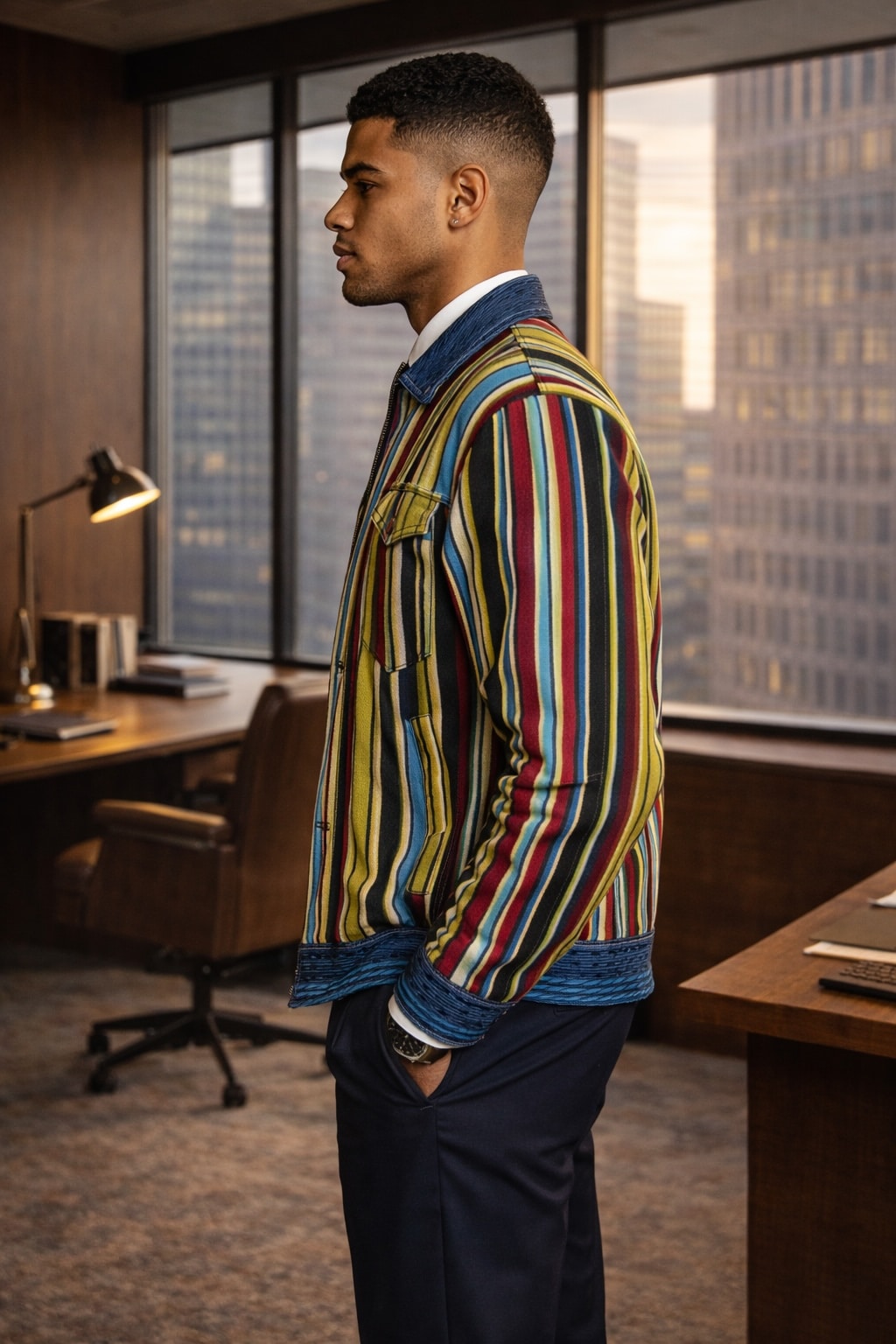 Heritage Stripe Executive Office Jacket - Image 4